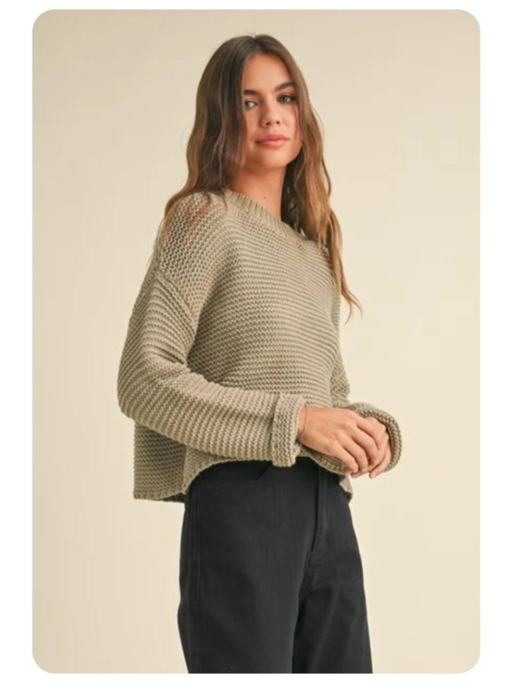Miou Muse Round Neck Knit Sweater sz M